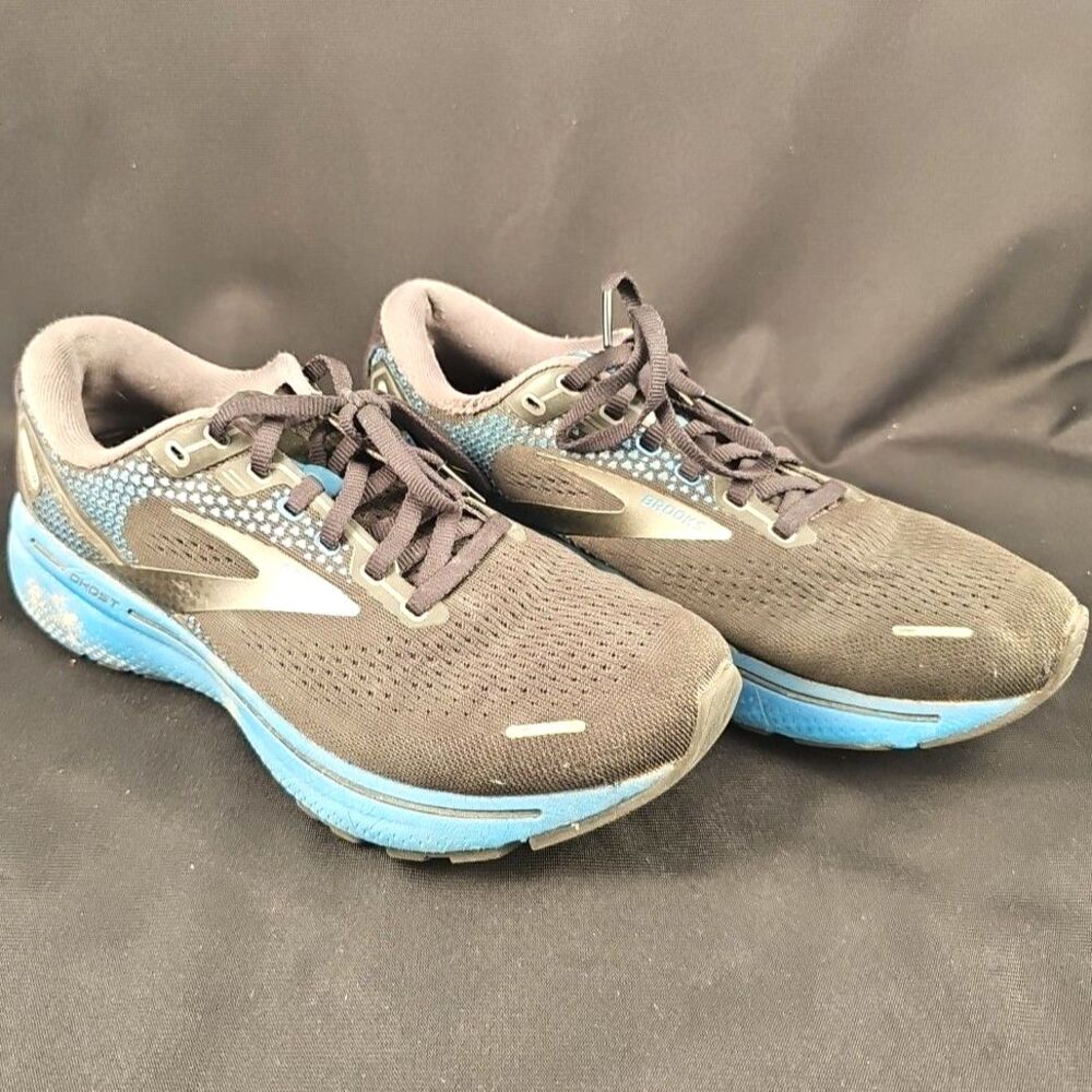 Brooks Ghost 14 Mens Size 8 Black Blue 1103691D056 Free Shipping